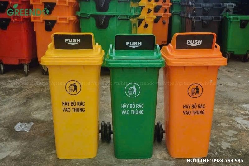 thùng rác 120L nắp hở