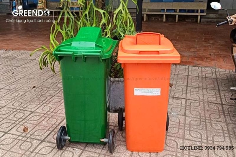 thùng rác 120 lít nắp hở
