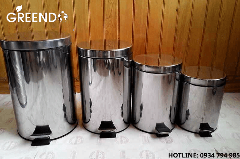 Thùng rác inox đạp chân cao cấp tại Quảng Bình