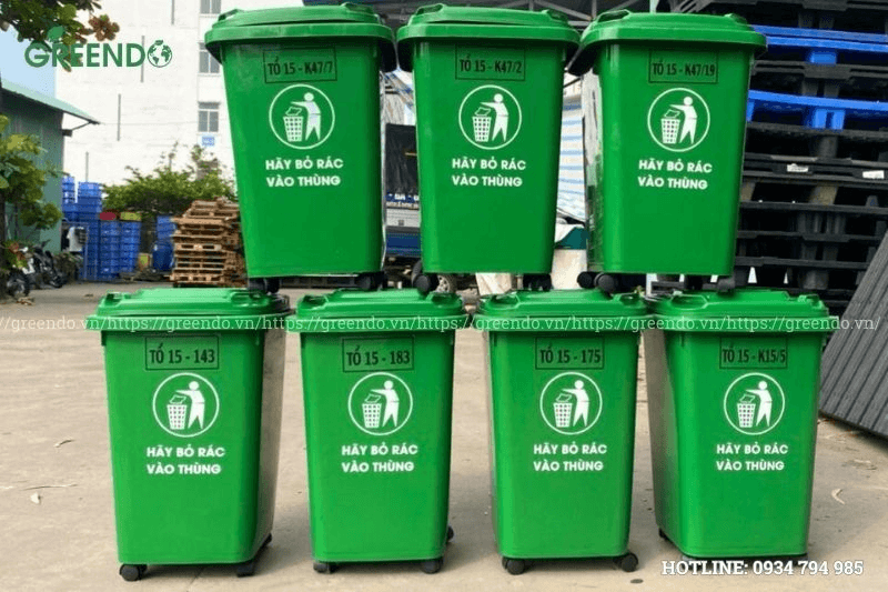 Thùng rác nhựa 60L tại Quảng Bình