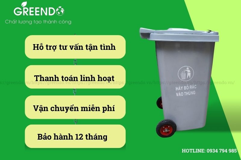 thùng đựng rác composite 240 lít