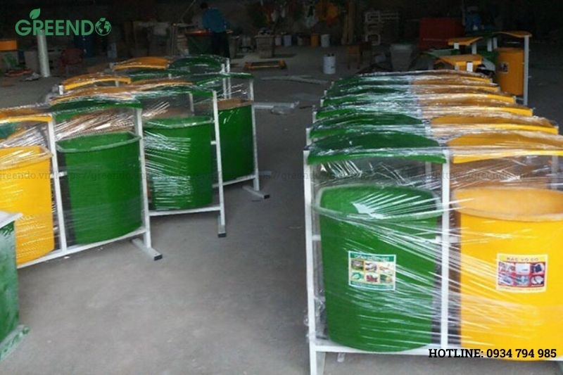 Cấu tạo thùng rác treo đôi 80 lít
