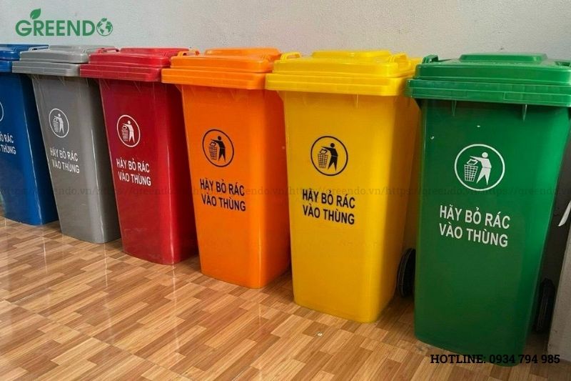 Thùng đựng rác ngoài trời 120L