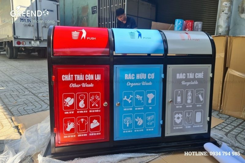 thùng rác huyện cần giờ