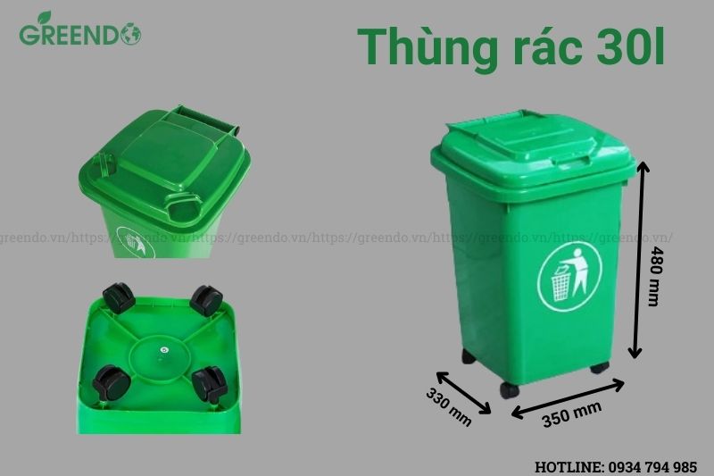 thùng rác nhựa 30 lít