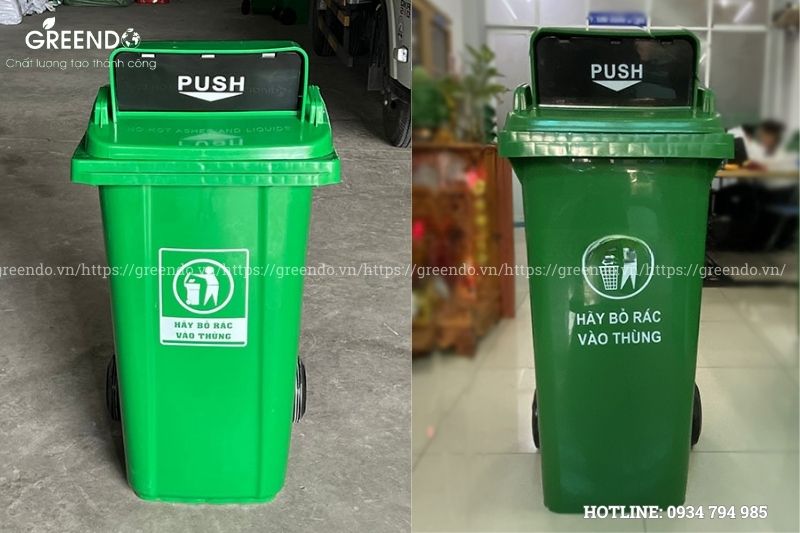 thùng rác nắp lật