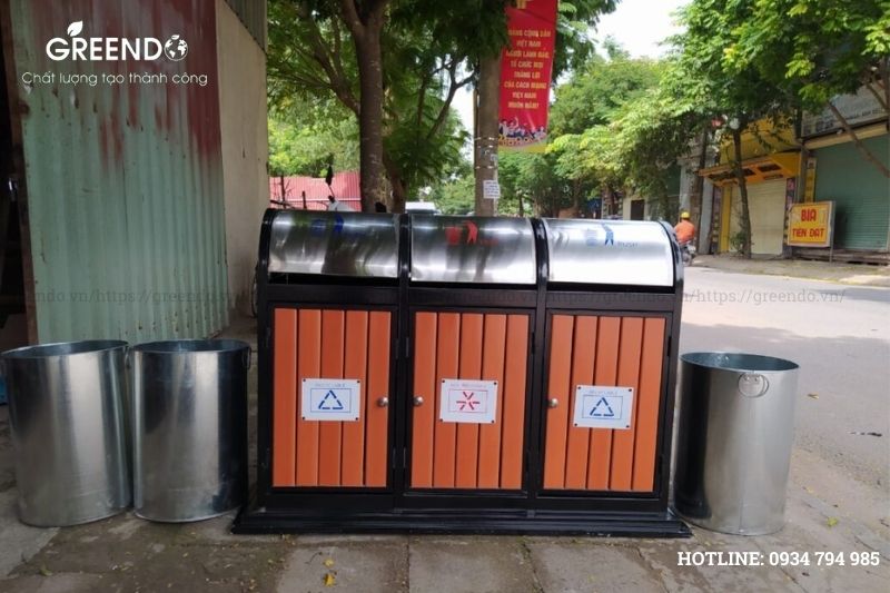 thùng rác gỗ vĩnh phúc
