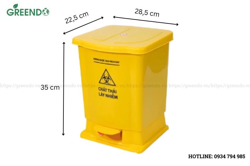 thùng rác y tế 15 lít