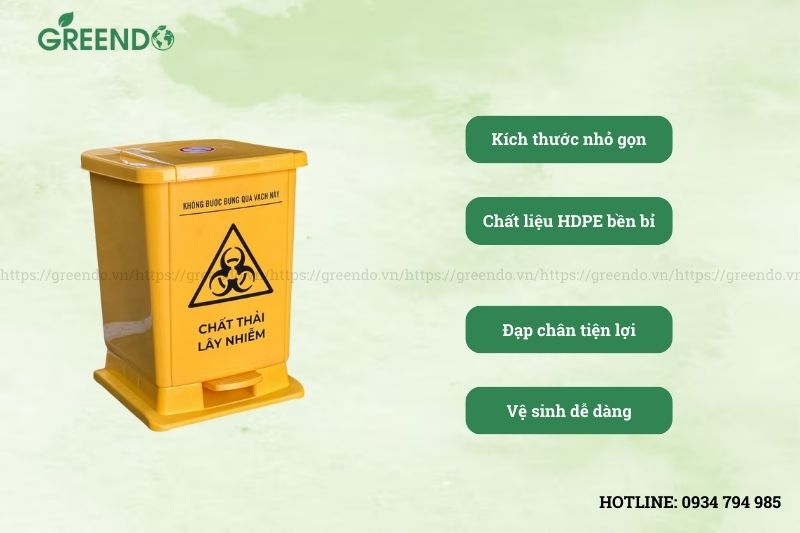 thùng rác y tế 15 lít