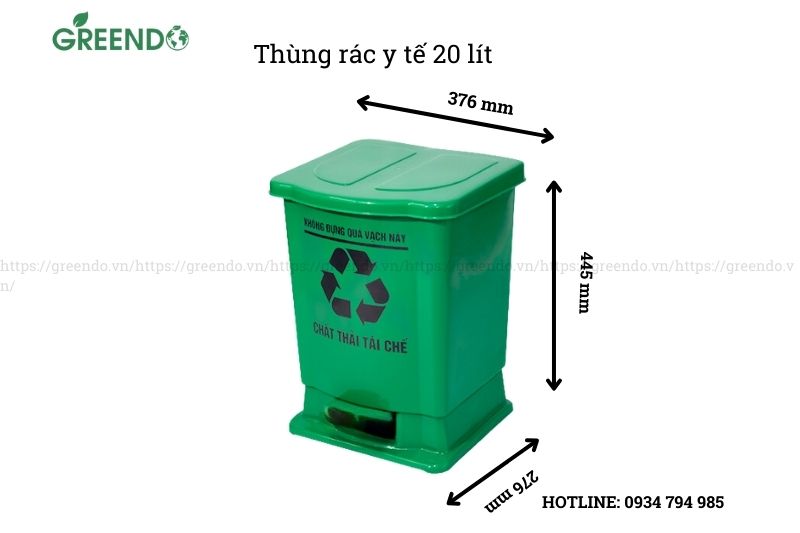 thùng rác y tế 20 lít