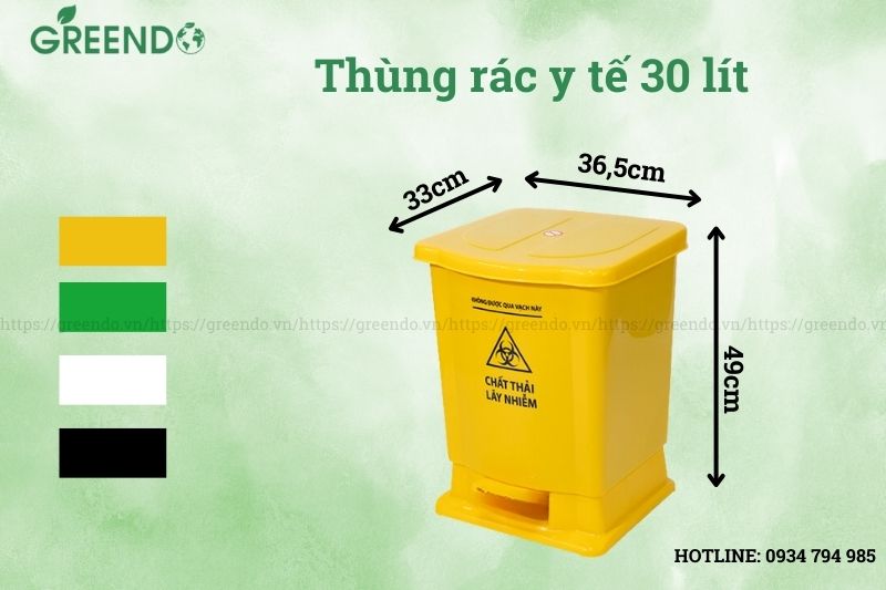 thùng rác y tế 30 lít
