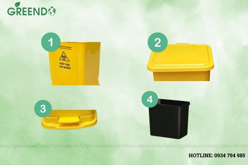 thùng rác y tế 30 lít đạp chân