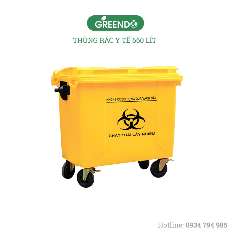 Thùng rác y tế 660 lít