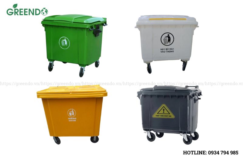 thùng rác y tế 660 lít