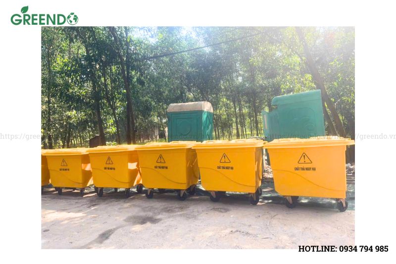 thùng đựng rác thải y tế 660 lít
