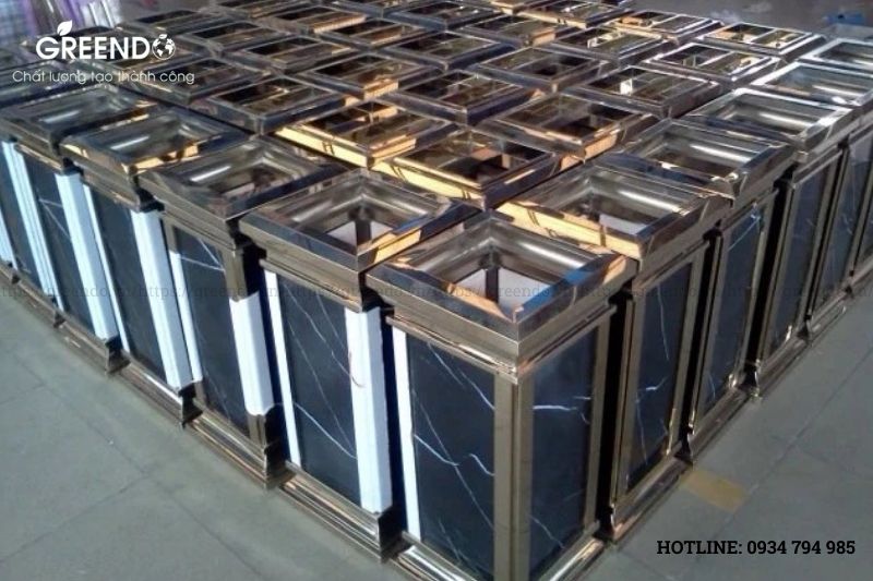 Thùng rác chất liệu đá hoa cương A40
