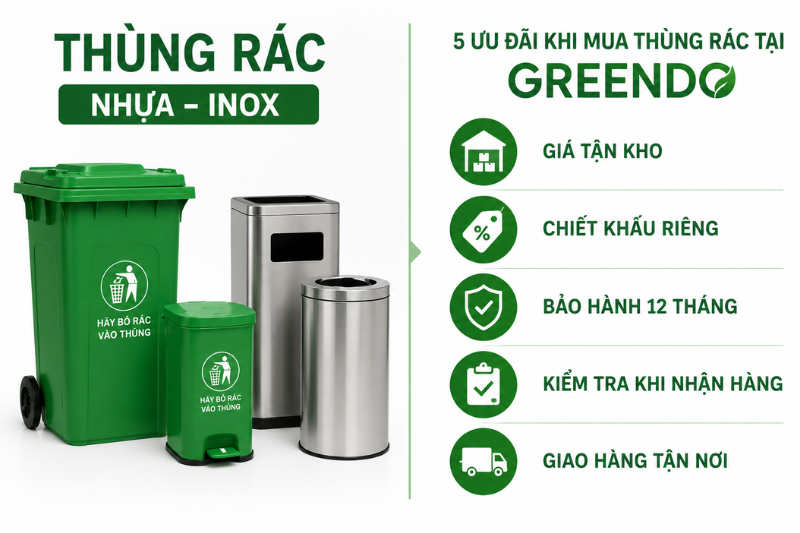 Thùng rác tại Đồng Tháp