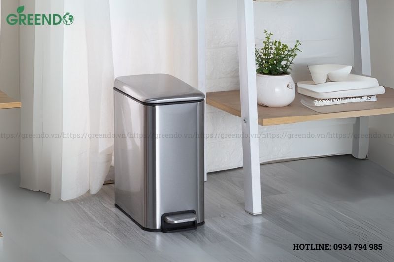 Thùng đựng rác inox chữ nhật