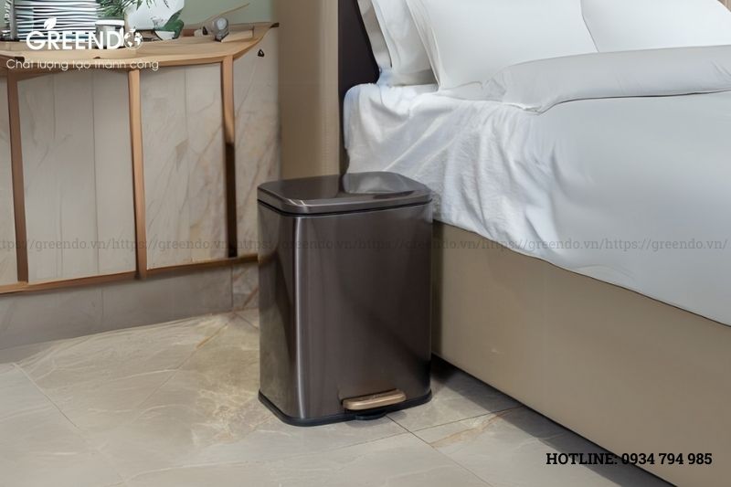 Thùng rác inox hình chữ nhật