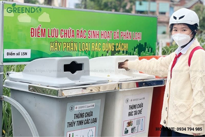 Kích thước thùng rác công cộng
