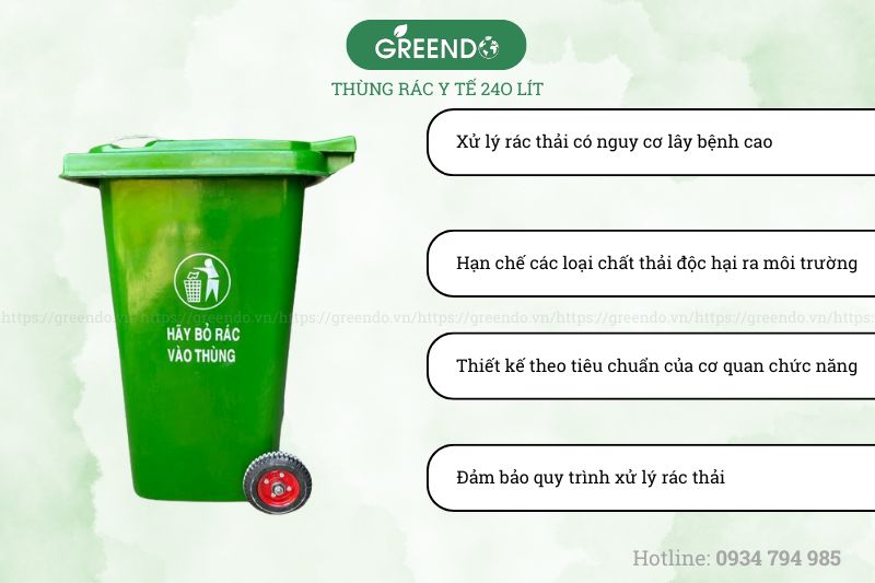 Tầm quan trọng của thùng đựng rác y tế 240 lít
