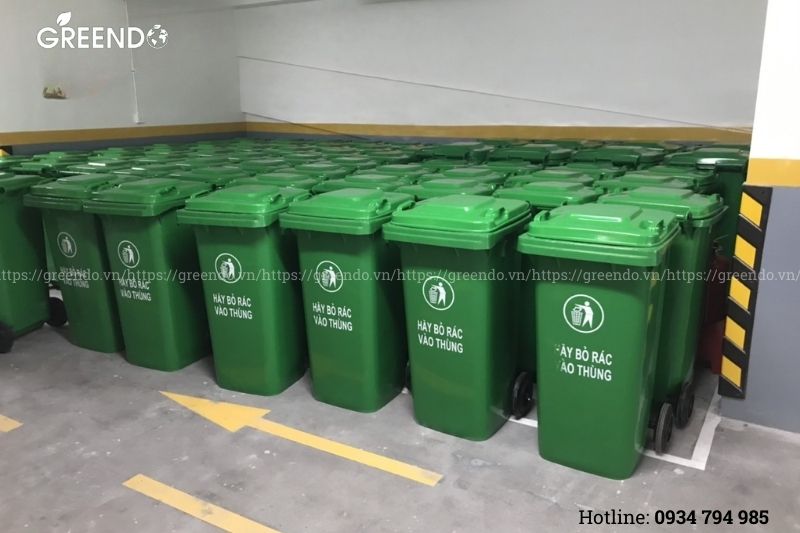 Thùng rác y tế 240 HDPE 