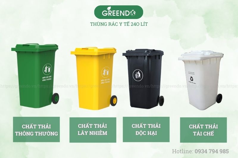 Các loại thùng đựng rác y tế