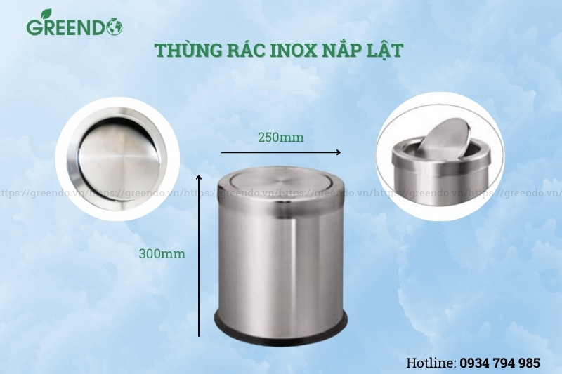 Thùng rác nhà vệ sinh nắp lật