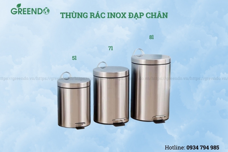 Thùng chứa rác nhà vệ sinh đạp chân