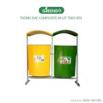 Thùng rác composite 80 lít treo đôi