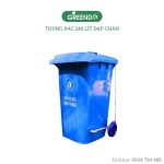 Thùng rác 240 lít đạp chân