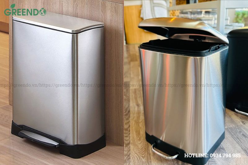 Bảng giá tổng hợp các loại thùng đựng rác inox hình chữ nhật