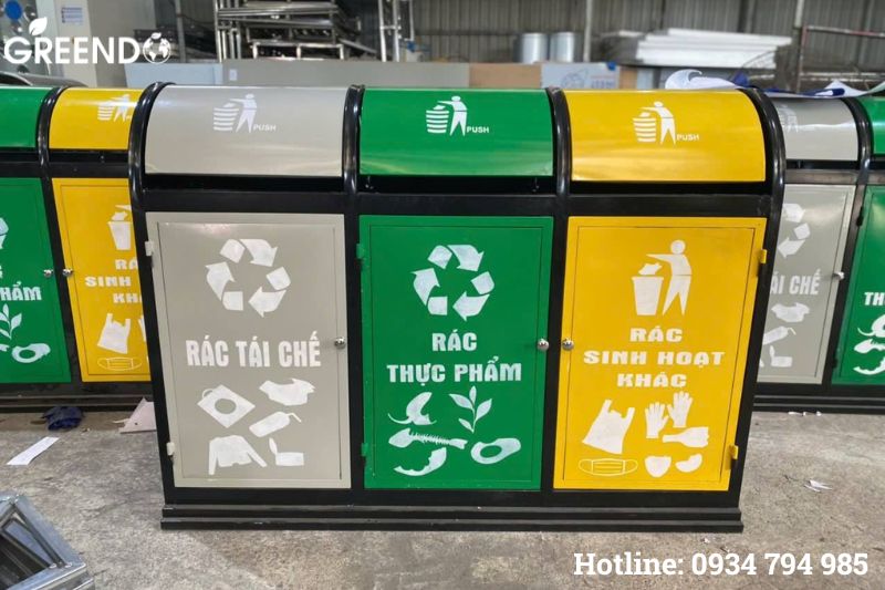 thùng rác inox phân loại cao cấp