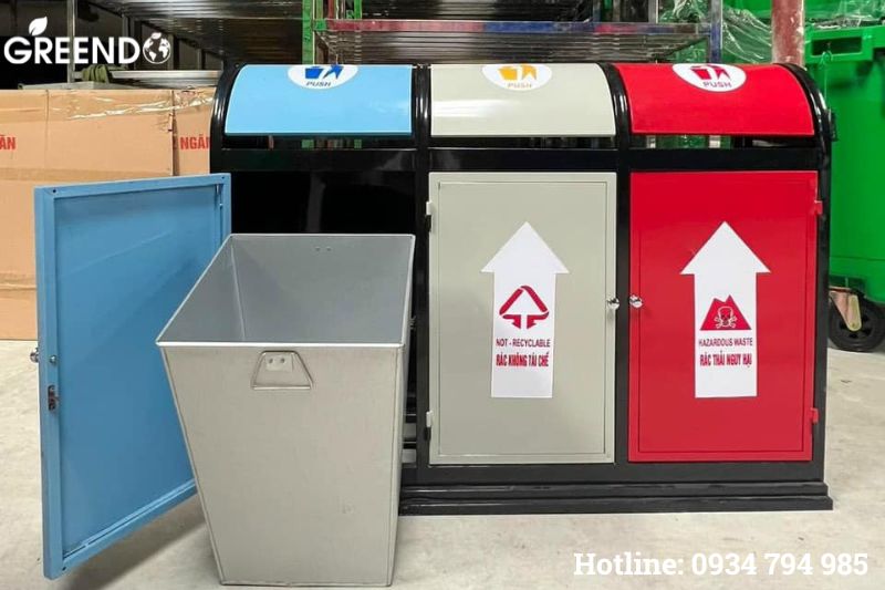thùng rác inox phân loại đẹp