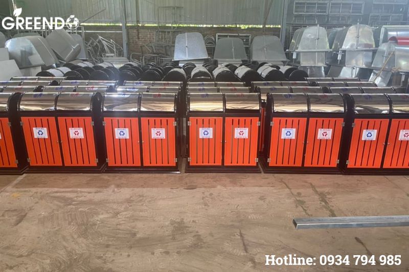 thùng rác inox phân loại đẹp
