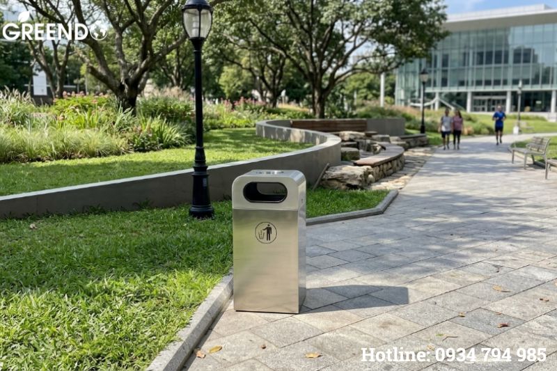 Thùng rác inox ngoài trời