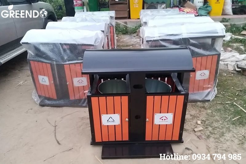 Thùng rác inox ngoài trời
