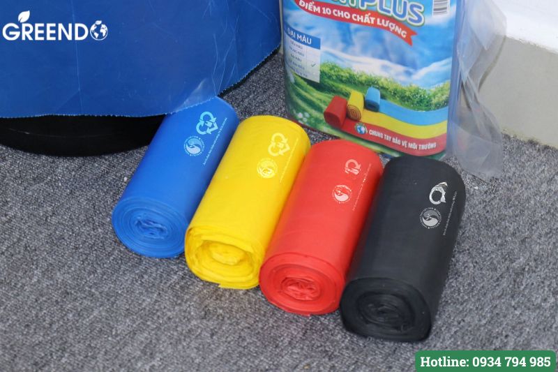 túi rác cuộn 3 màu 
