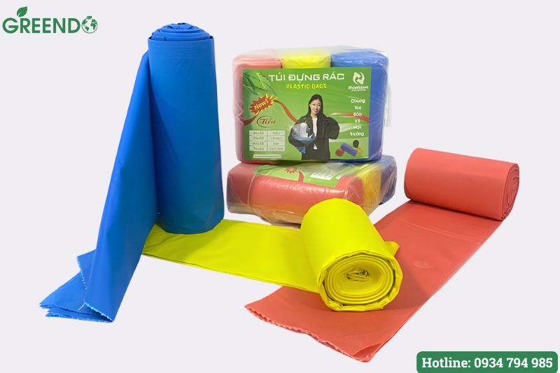 túi đựng rác cuộn 3 màu