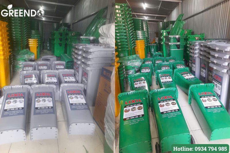 Greendo cung cấp thùng rác nhựa cho lixil