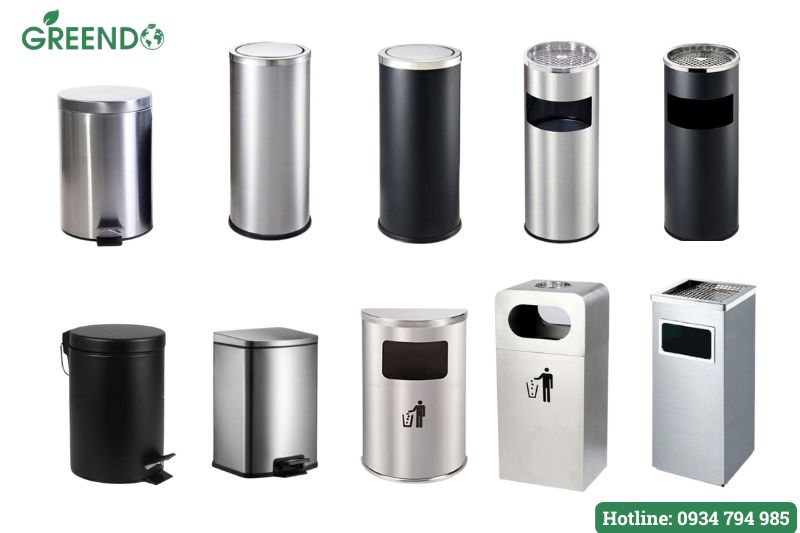 thùng rác khách sạn inox 