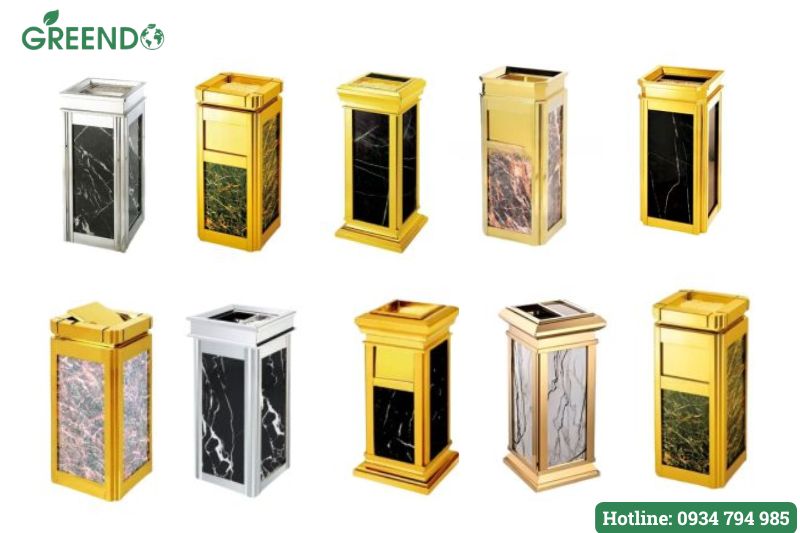 thùng rác sảnh khách sạn