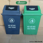 Thùng rác nhựa 60l nắp lật